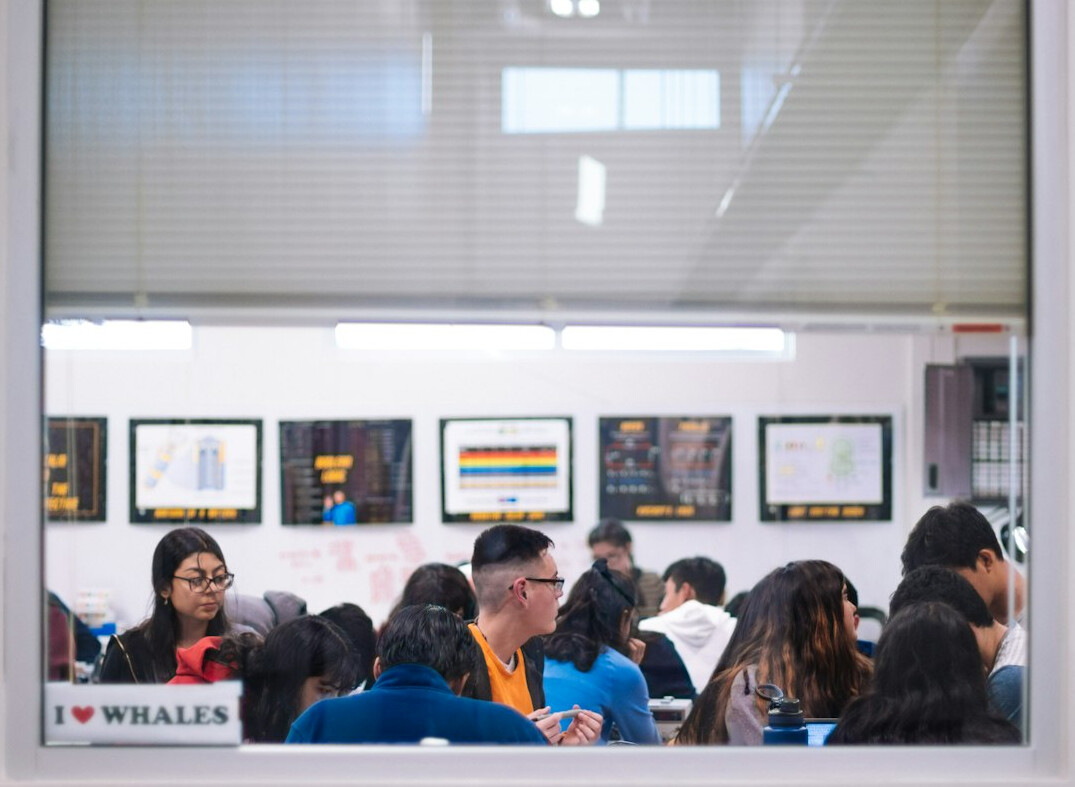 programming students in workshop